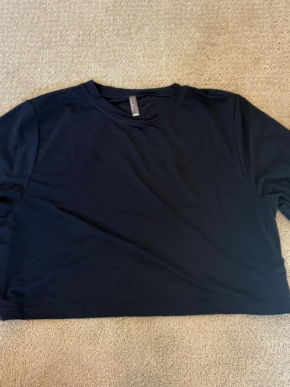 Free People Black Crop Tee- worn once